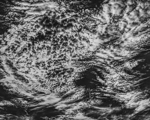 Preview wallpaper clouds, porous, bw, sky