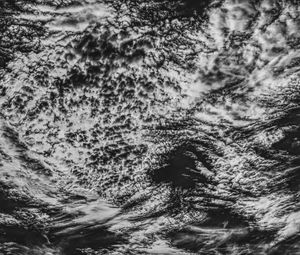 Preview wallpaper clouds, porous, bw, sky