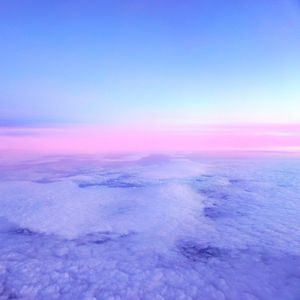 Preview wallpaper clouds, porous, horizon, pink, lilac