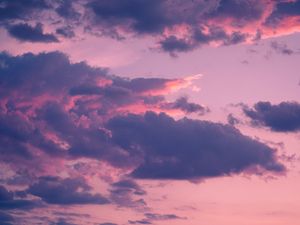 Preview wallpaper clouds, porous, sky, sunset