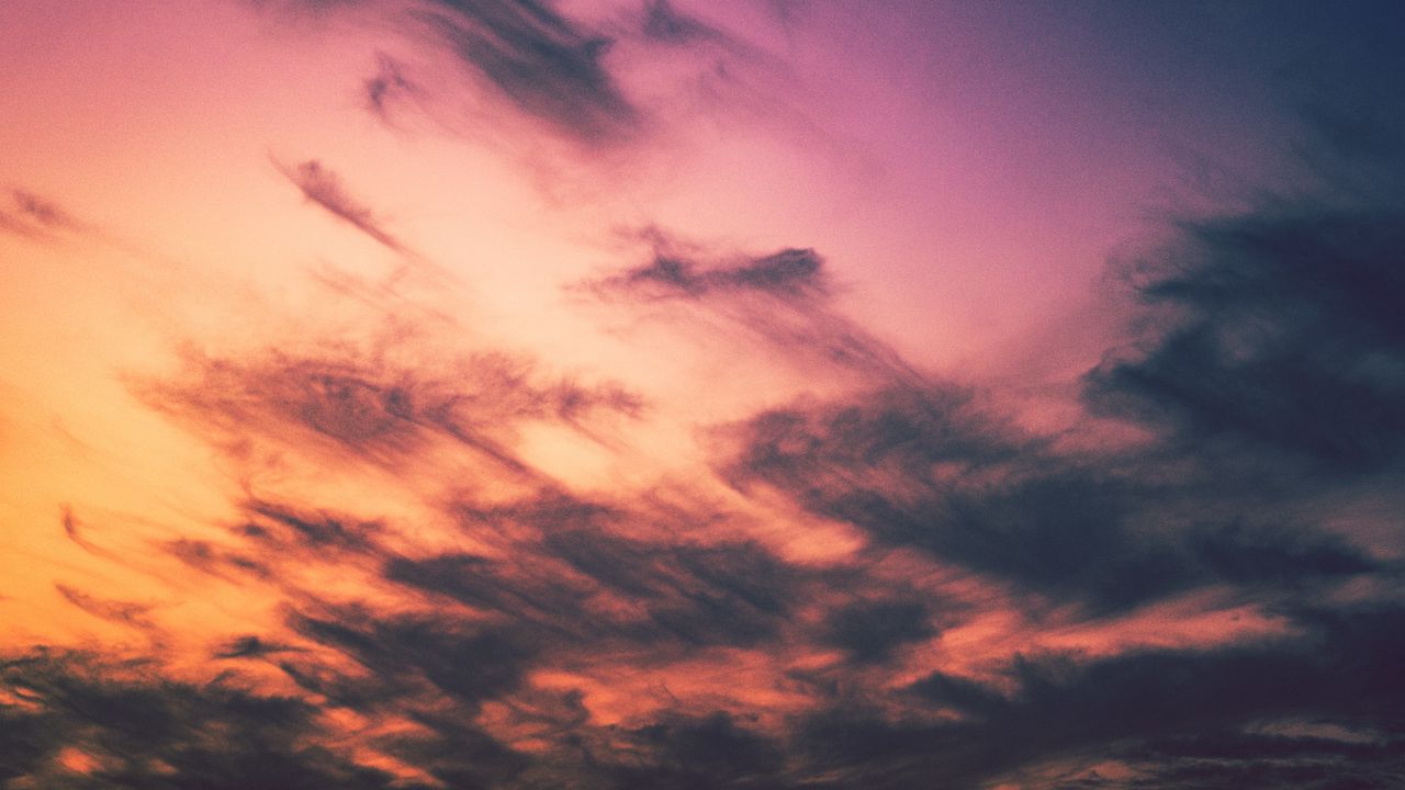 Wallpaper clouds, porous, sunset
