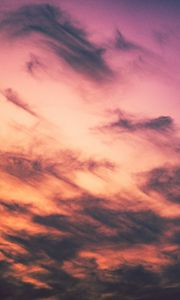 Preview wallpaper clouds, porous, sunset