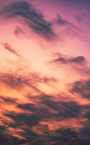 Preview wallpaper clouds, porous, sunset