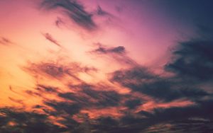 Preview wallpaper clouds, porous, sunset