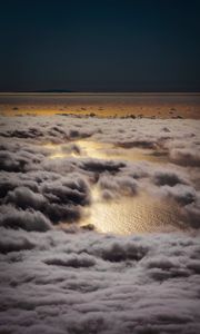 Preview wallpaper clouds, sea, aerial view, height, overview