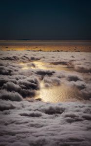 Preview wallpaper clouds, sea, aerial view, height, overview