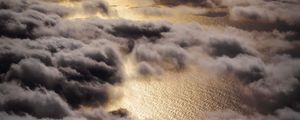 Preview wallpaper clouds, sea, aerial view, height, overview