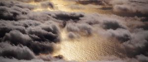 Preview wallpaper clouds, sea, aerial view, height, overview