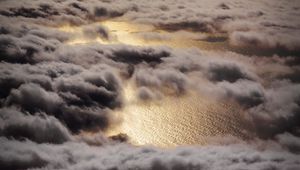 Preview wallpaper clouds, sea, aerial view, height, overview