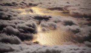 Preview wallpaper clouds, sea, aerial view, height, overview