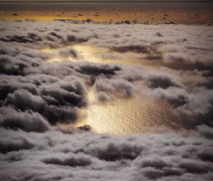 Preview wallpaper clouds, sea, aerial view, height, overview