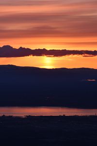 Preview wallpaper clouds, silhouettes, sunset, dark