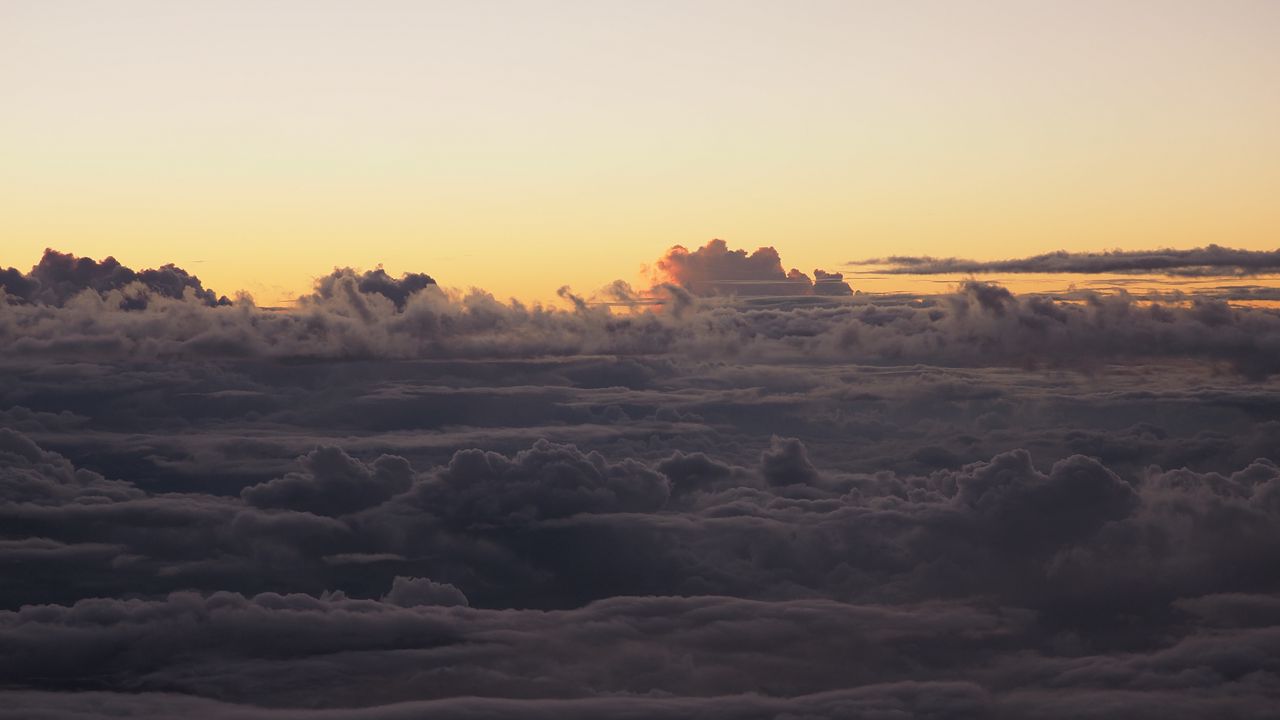 Wallpaper clouds, sky, atmosphere, dusk