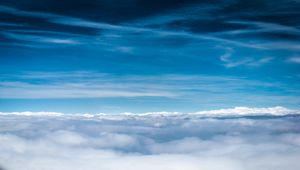 Preview wallpaper clouds, sky, blue, shades, lines, air, freshness, height