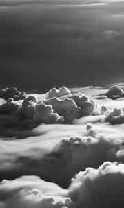Preview wallpaper clouds, sky, bw, nature