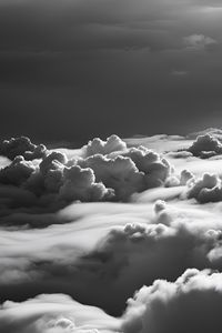 Preview wallpaper clouds, sky, bw, nature