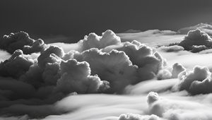 Preview wallpaper clouds, sky, bw, nature