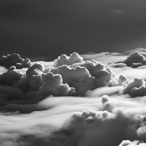 Preview wallpaper clouds, sky, bw, nature