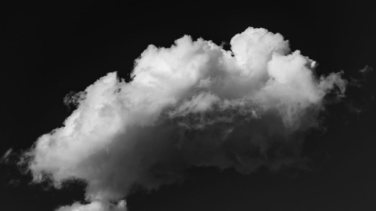 Wallpaper clouds, sky, bw, porous