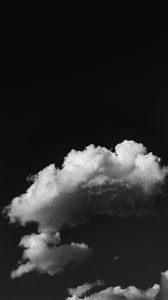 Preview wallpaper clouds, sky, bw, porous