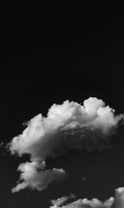 Preview wallpaper clouds, sky, bw, porous