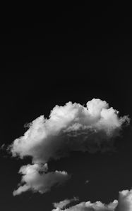 Preview wallpaper clouds, sky, bw, porous