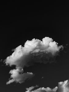 Preview wallpaper clouds, sky, bw, porous
