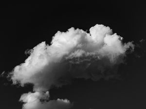 Preview wallpaper clouds, sky, bw, porous