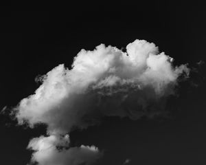 Preview wallpaper clouds, sky, bw, porous