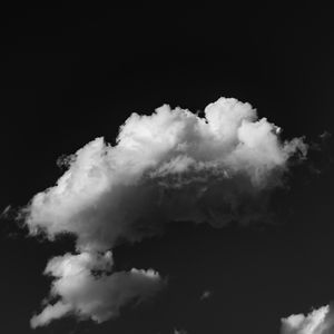 Preview wallpaper clouds, sky, bw, porous