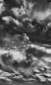 Preview wallpaper clouds, sky, bw, thick