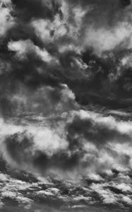 Preview wallpaper clouds, sky, bw, thick