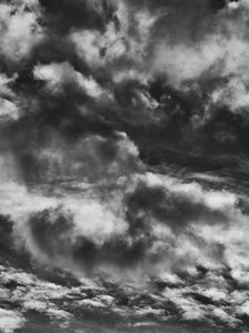 Preview wallpaper clouds, sky, bw, thick