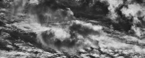 Preview wallpaper clouds, sky, bw, thick