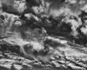 Preview wallpaper clouds, sky, bw, thick