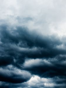 Preview wallpaper clouds, sky, dark, porous, cloudy