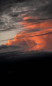 Preview wallpaper clouds, sky, dark, sunset, night