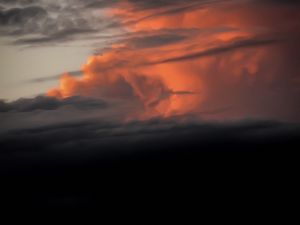 Preview wallpaper clouds, sky, dark, sunset, night