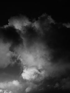 Preview wallpaper clouds, sky, dark, bw