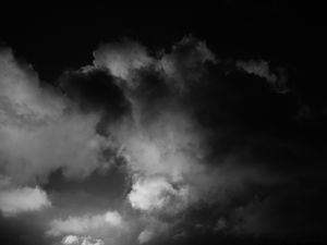 Preview wallpaper clouds, sky, dark, bw