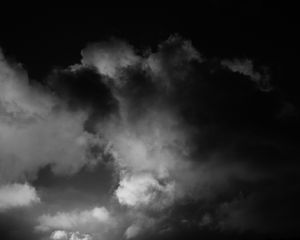 Preview wallpaper clouds, sky, dark, bw