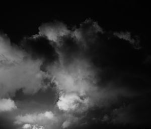 Preview wallpaper clouds, sky, dark, bw