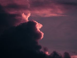 Preview wallpaper clouds, sky, dusk, purple