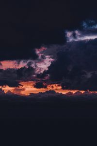 Preview wallpaper clouds, sky, dusk, dark