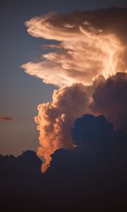Preview wallpaper clouds, sky, dusk, white, gray