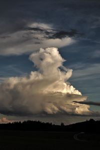 Preview wallpaper clouds, sky, forest, dusk