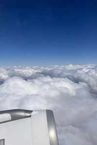 Preview wallpaper clouds, sky, height, turbine, flight