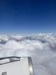 Preview wallpaper clouds, sky, height, turbine, flight