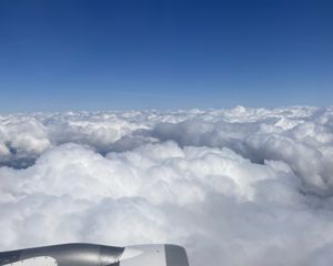 Preview wallpaper clouds, sky, height, turbine, flight