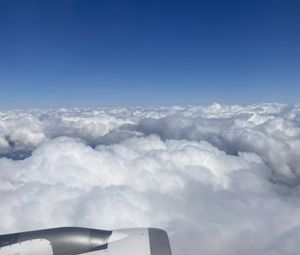 Preview wallpaper clouds, sky, height, turbine, flight